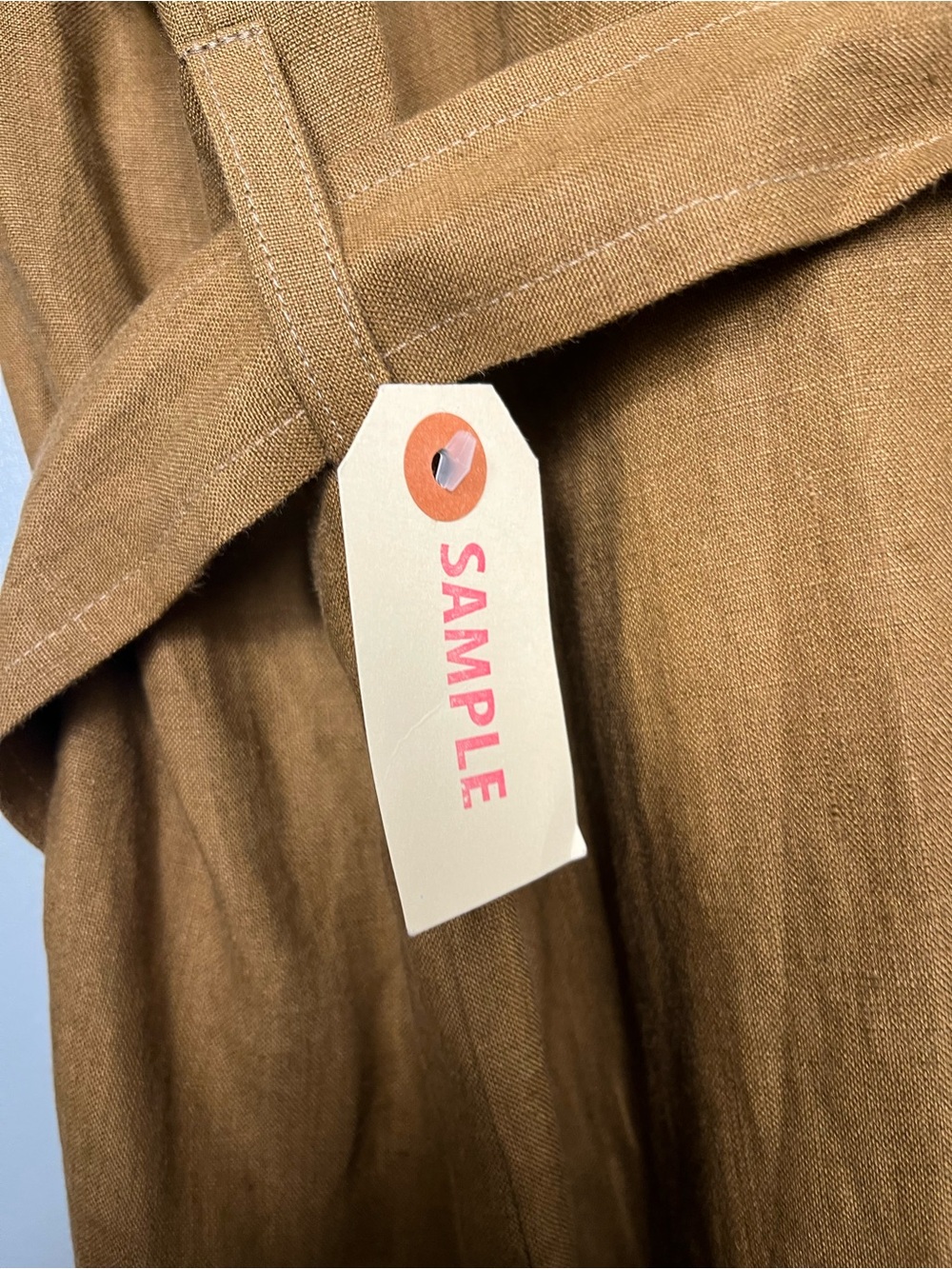 Giuliva Heritage John Linen Jacket Belted Safari Shirt Tobacco IT 48 Men’s M - Picture 4 of 7